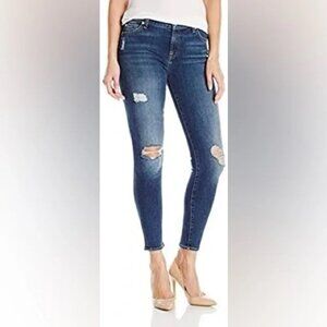 7 for All Mankind Gwenevere Skinny High Waist Distressed Jeans